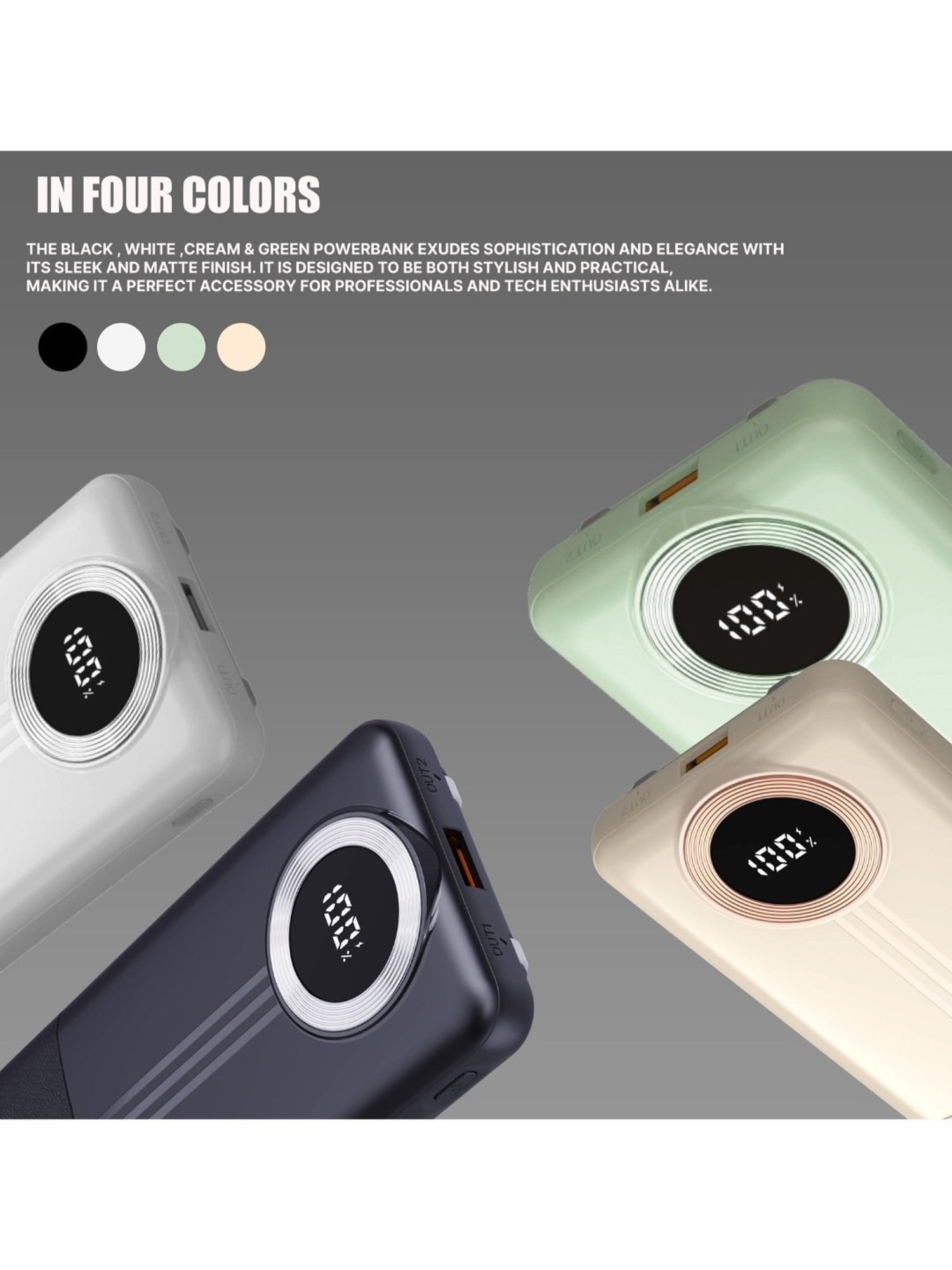 Onelife Power 14, 10000 mAh 22.5W Slim Quick Charge Power Bank (White)