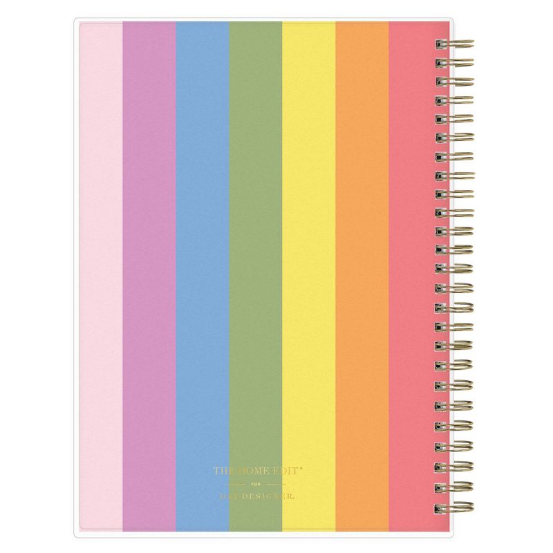 2021-22 Academic Planner Notes 5.875" x 8.625" Flexible Cover Monthly Wirebound Over The Rainbow - The Home Edit