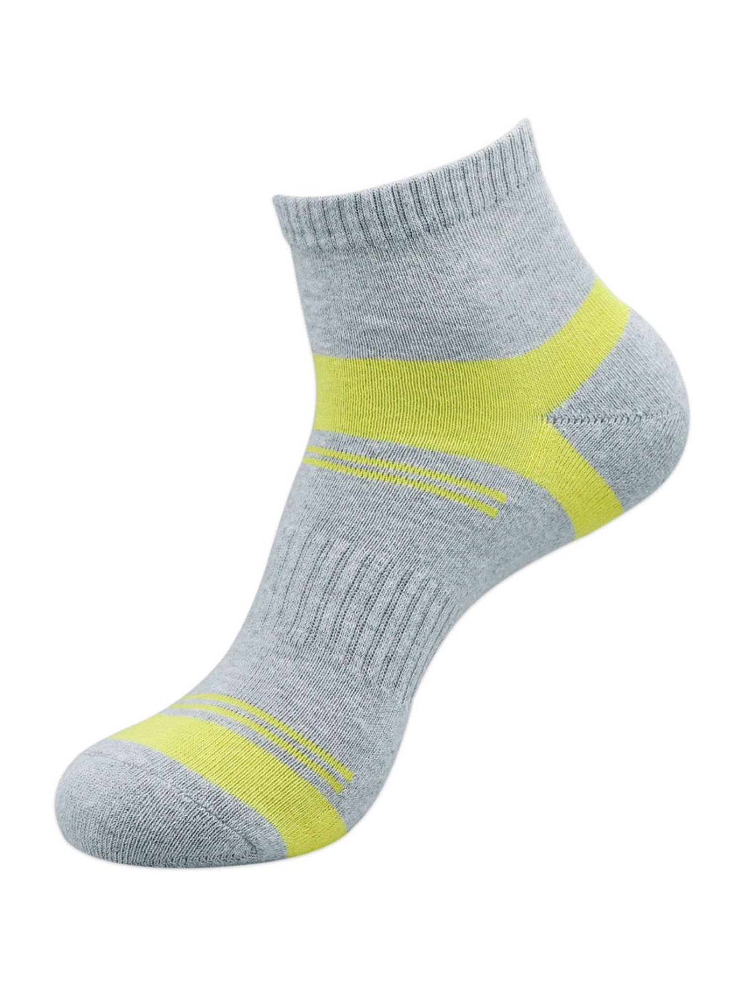 BALENZIA Cotton Striped High Ankle Sports Socks (Pack Of 5)