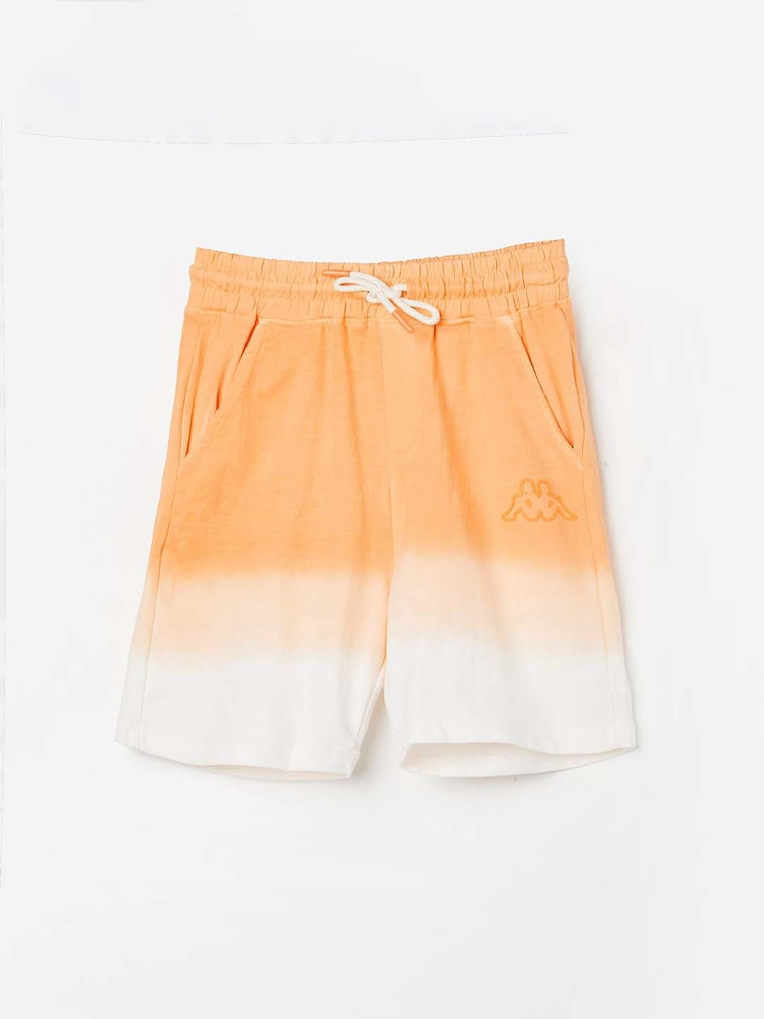 KAPPA Kids Orange & White Cotton Color Block Shorts