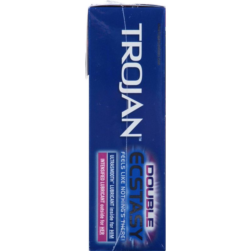 Trojan Double Ecstasy Lubricated Condoms - 10ct