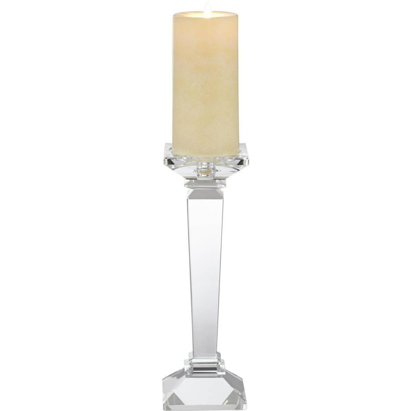 Dahlia Studios Portia 11" High Crystal Candle Holders Set of 2