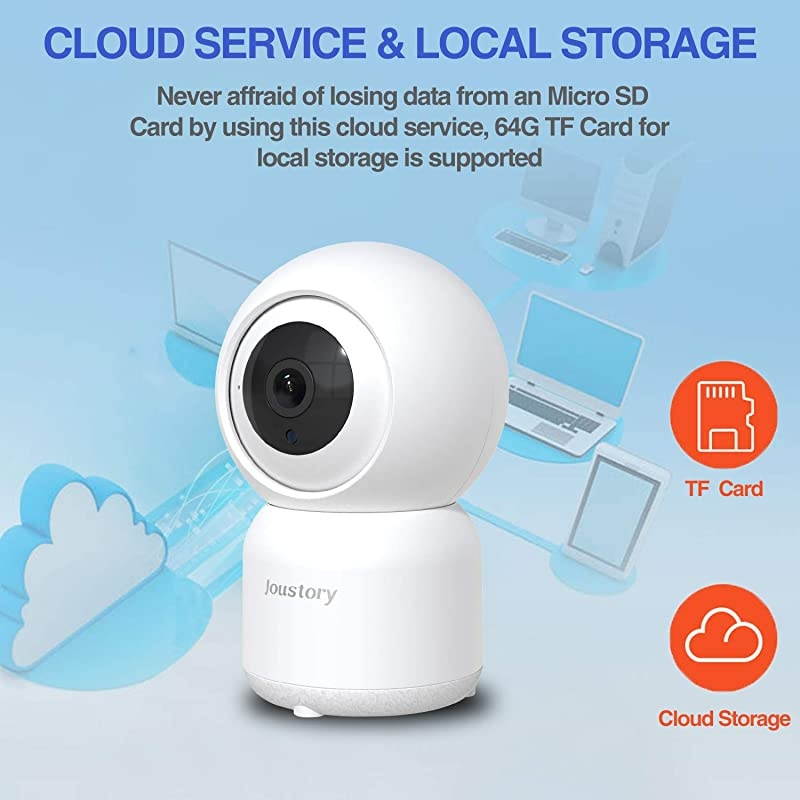 Home Security Camera Wireless  Smart WiFi Camera Indoor 1080P for Pet Nanny Baby Monitor with PanTiltZoom Night Vision Motion Detection 2 Way Audio 24G WiFi