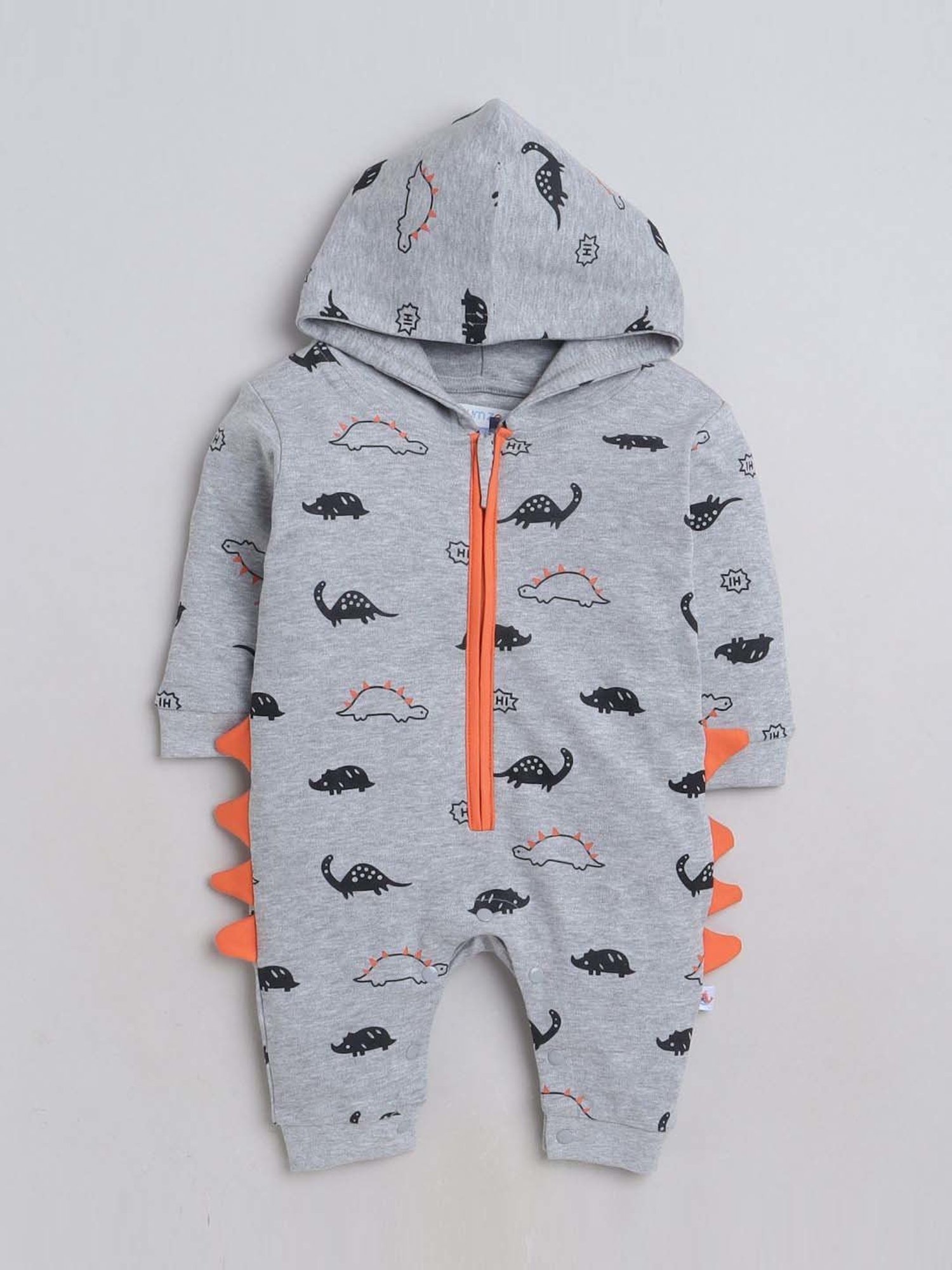Berrytree Organic Kids Black Cotton Animals Print Rompers