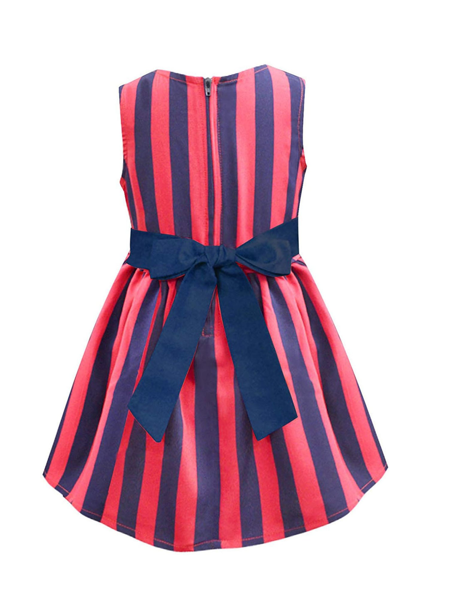 A.T.U.N. Red & Navy Striped Dress