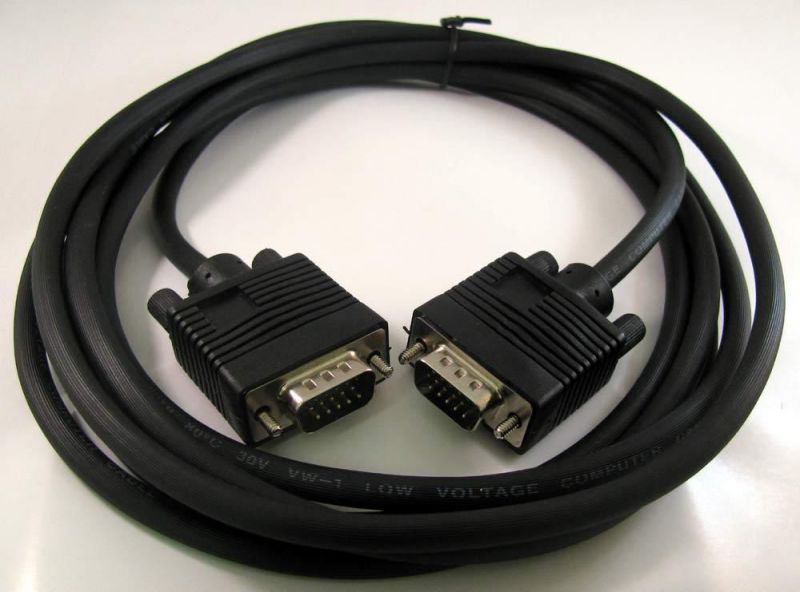 10FT 10 FT 15 PIN SVGA SUPER VGA Monitor M Male 2 Male Cable black CORD FOR PC