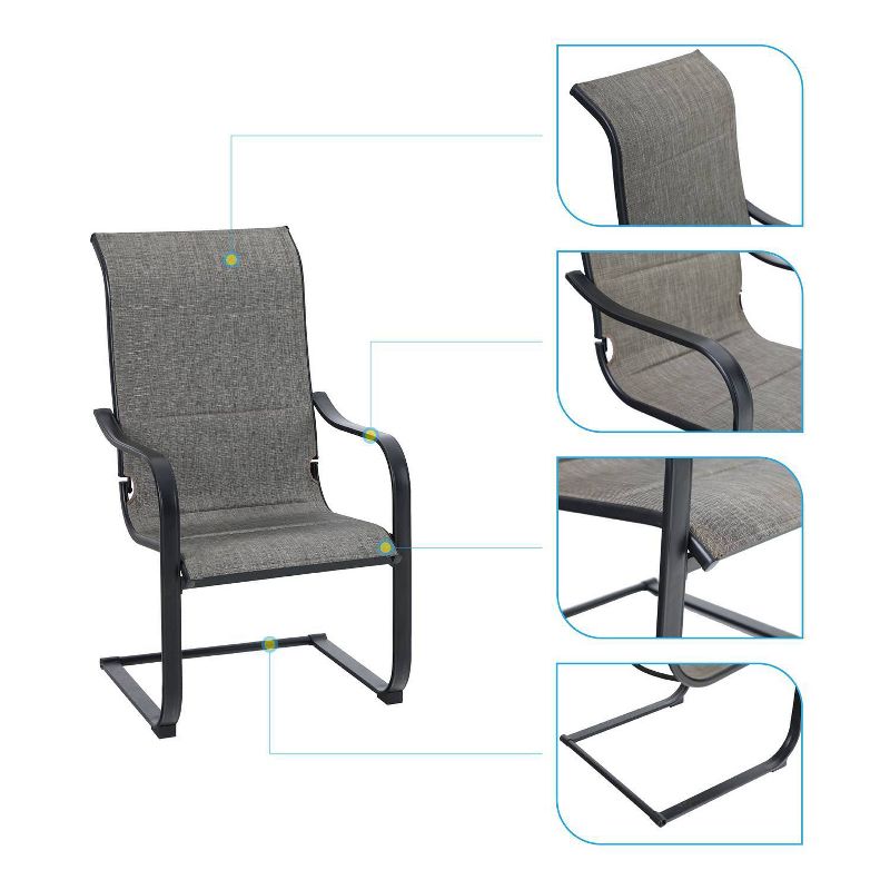 7pc Classic Outdoor Patio Dining Set Gray Wash - Saracina Home