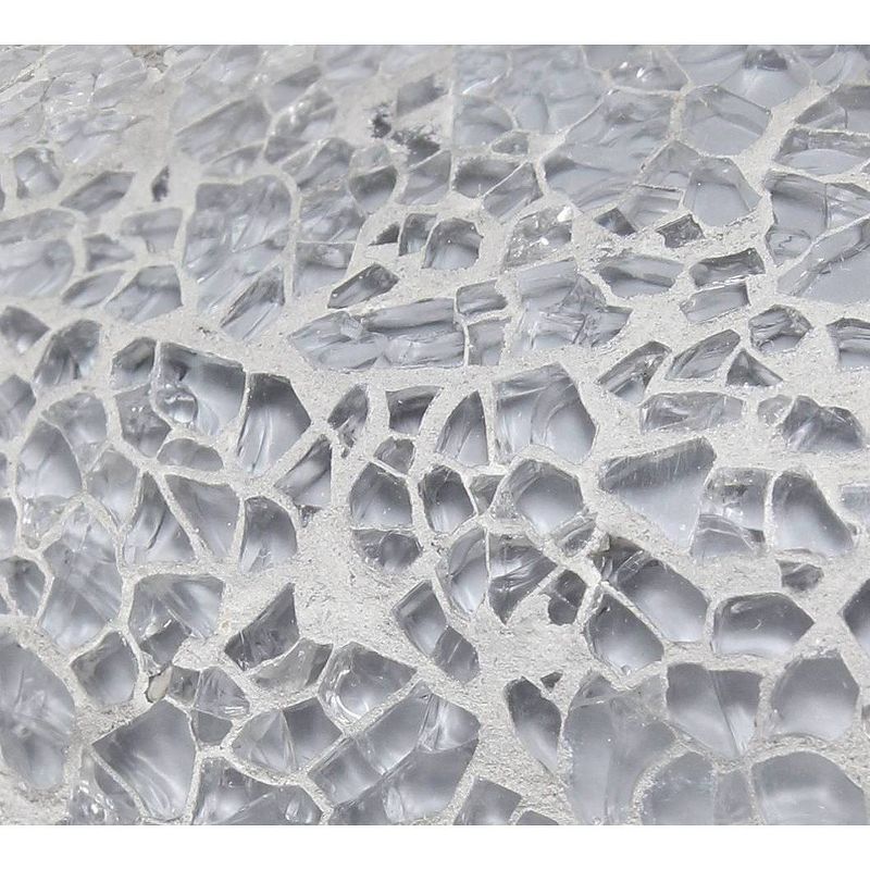 Mosaic Tiled Glass Genie Table Lamp with Fabric Shade Gray - Simple Designs