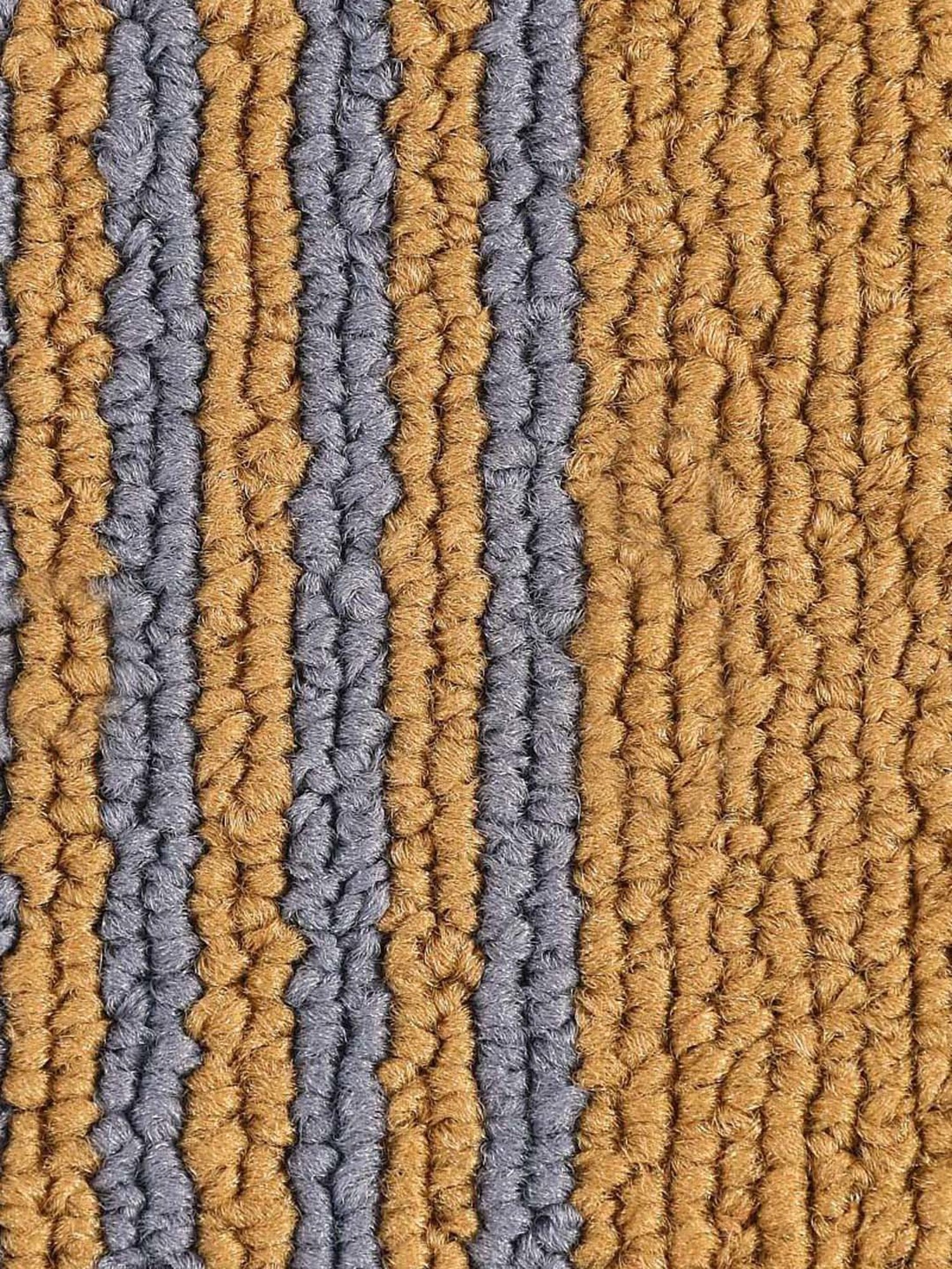 Saral Home Mustard & Grey Polypropylene Large Antiskid & Washable Power Carpet