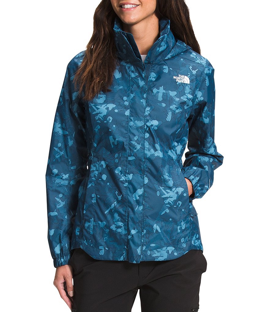 The North Face Printed Long Sleeve Elastic Cuffs Storable Hooded Resolve Parka II