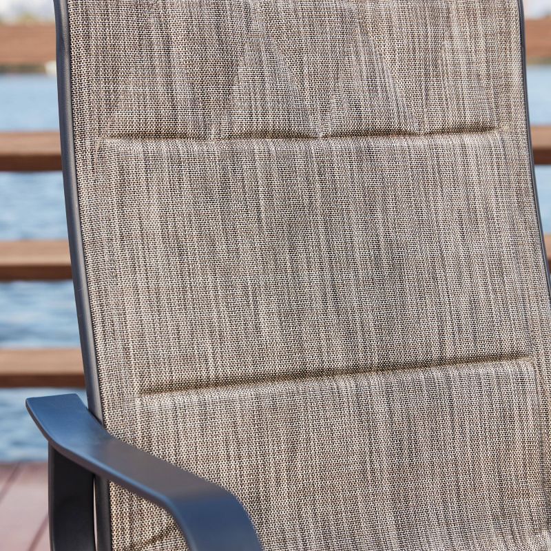 6pc Steel Patio Dining Sets Gray - Lokatse