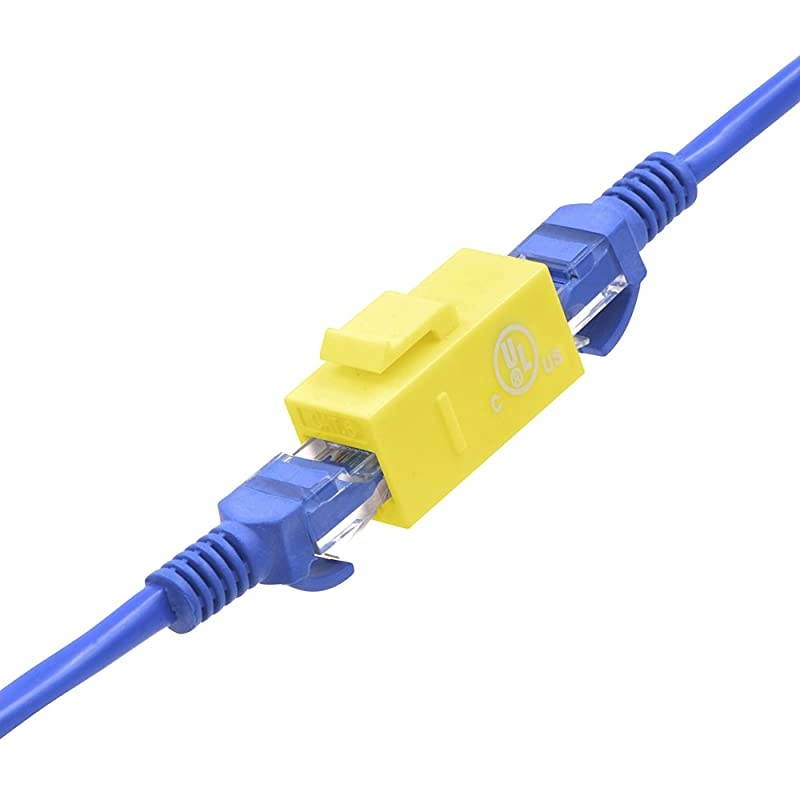 UL Listed 15Pack CAT6 Keystone Coupler RJ45 Female to Female Insert Coupler UTP Keystone Inline Coupler Blue+Red+Yellow