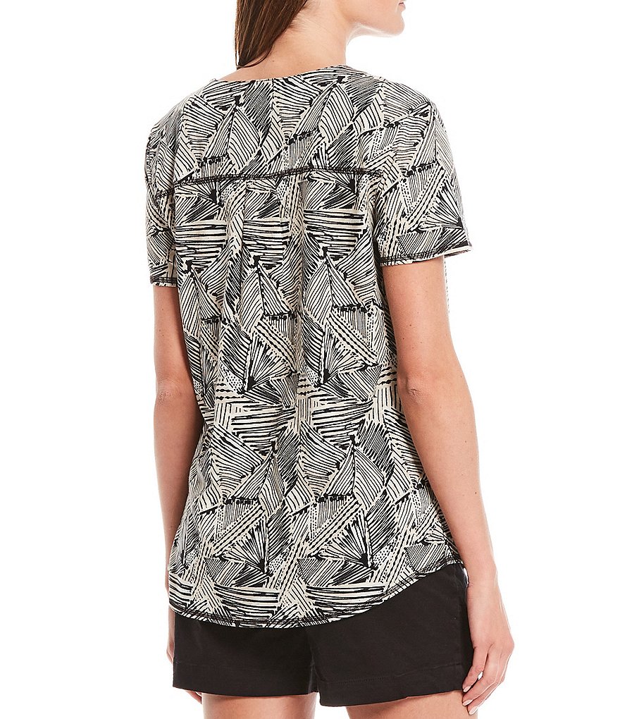 Westbound Natural Geo Short Sleeve V-Neck Tee