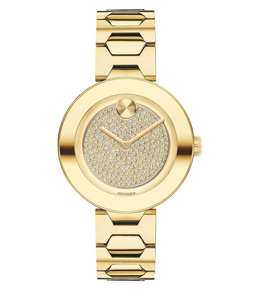 Movado Bold Pale Gold Ion-Plated Stainless Steel Mid-Size Watch