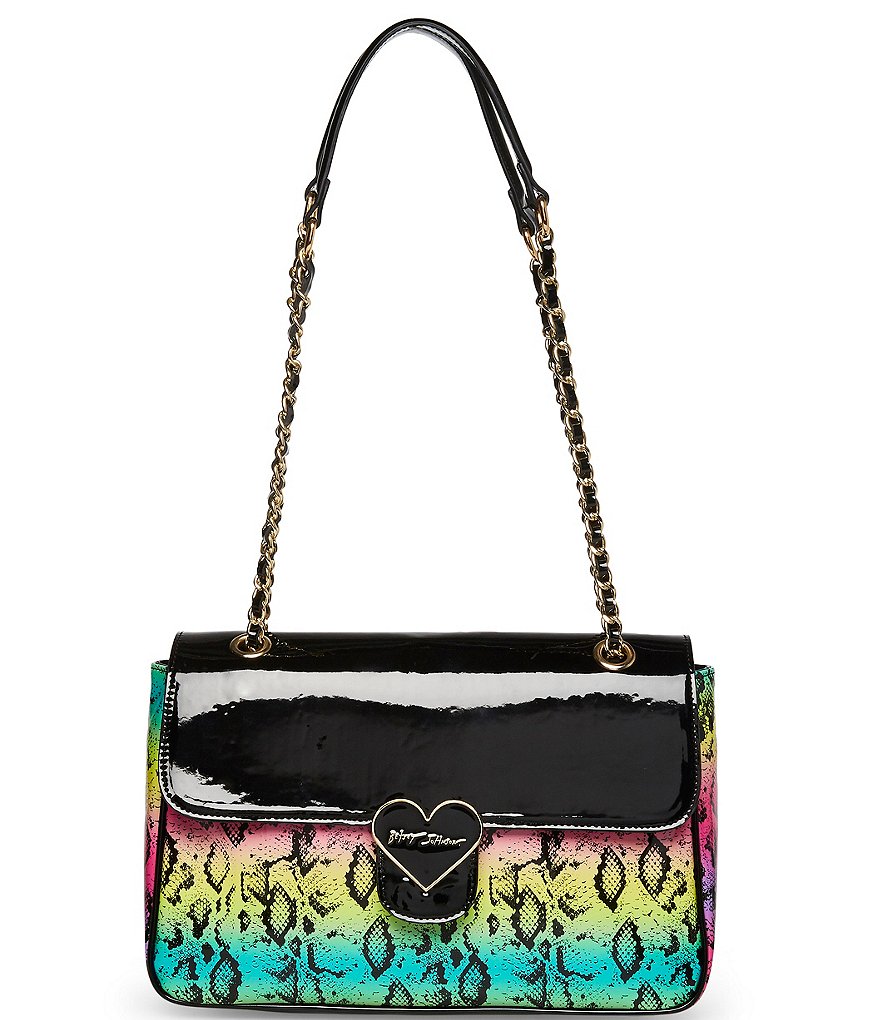 Betsey Johnson Rainbow Snake Flap Shoulder Bag