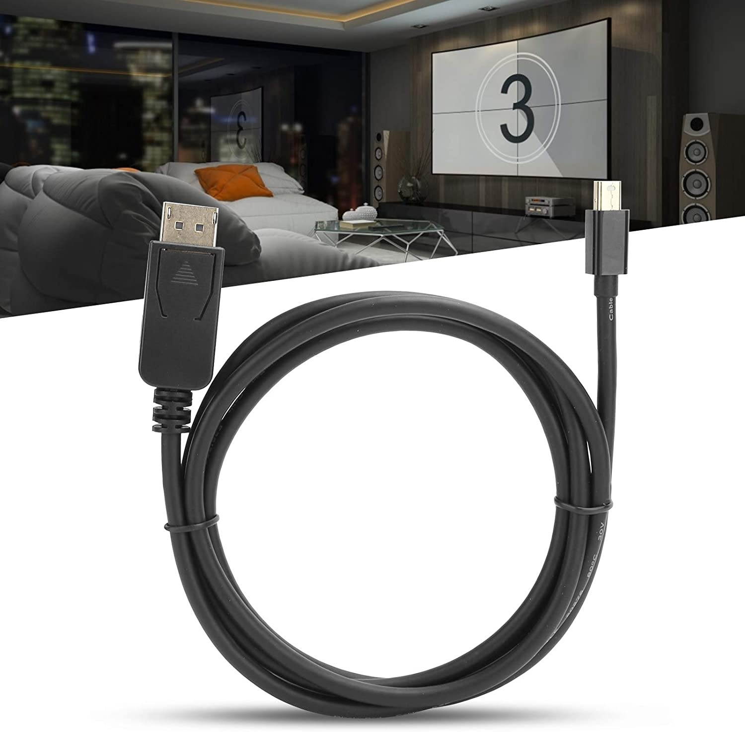 Mini DP to DP Adapter 3 Meters Adapter Cable Adapter Cable for OS X Computer Home(1.5 m)