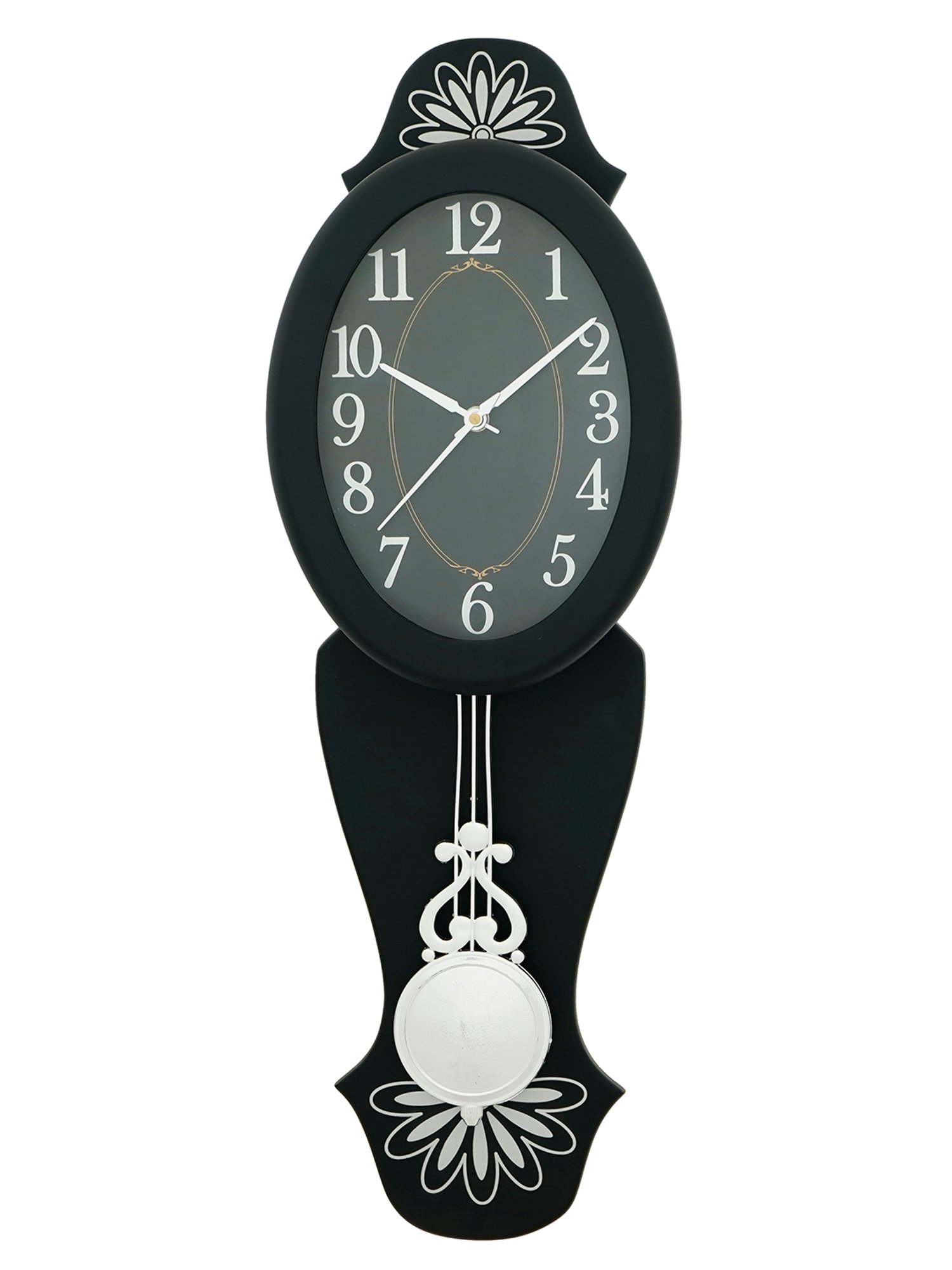 CHRONIKLE Elegant Vertical Grey Wood Wall Clock