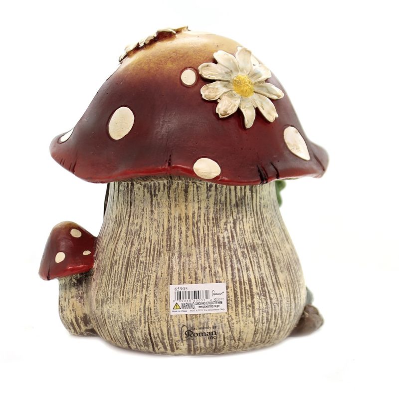 Home & Garden 7.5" Toad Abode Garden Statue Frog House Mushroom Roman, Inc  -  Outdoor Sculptures And Statues
