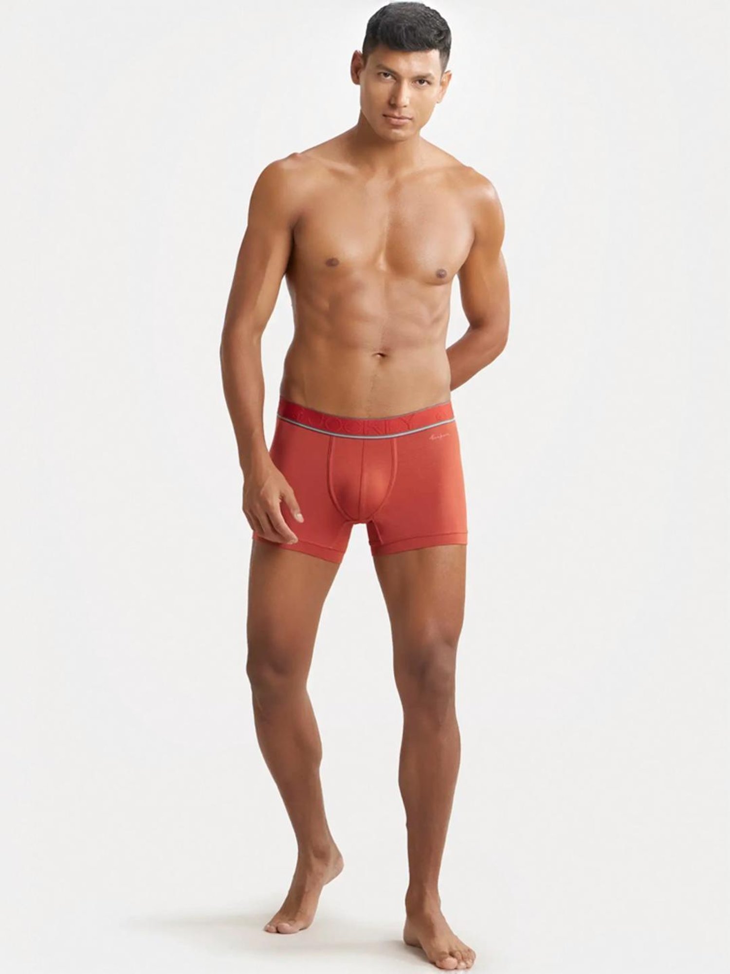 Jockey HG16 Red Tencel Micro Modal Cotton Elastane Trunks with Natural Stay Fresh Properties
