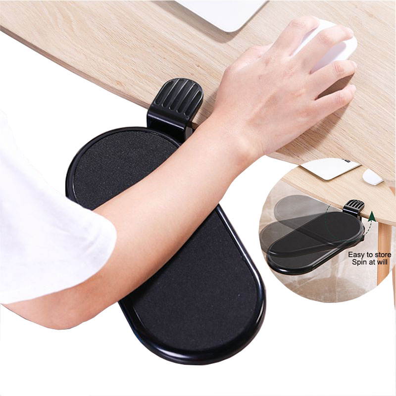 Rotating Computer Arm Support Ergonomic Adjustable PC Wrist Rest Extender Desk Hand Bracket Shoulder Pad Mount Office Mouse Pad