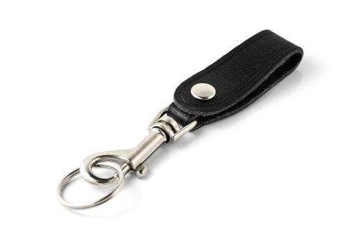 Key-Bak Leather Strap Bolt Snap Key Chain Accessory with 1.125 inch Split Ring