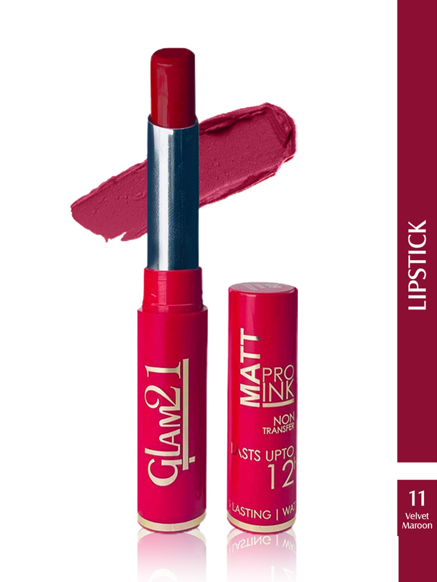 Glam21 Matt Pro Ink Non Transfer Lipstick 11 Velvet Maroon - 3 gm