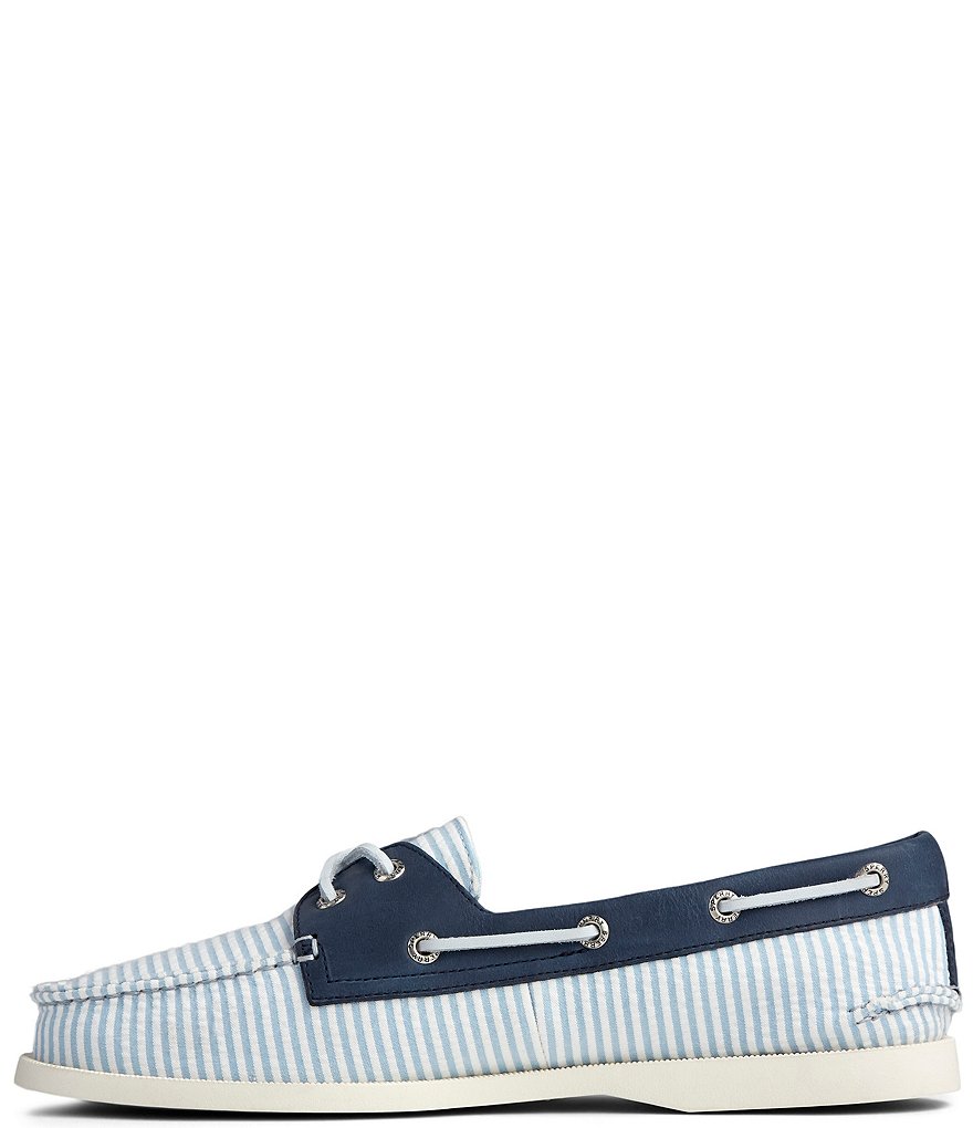 Sperry Women's Authentic Original 2-Eye Seersucker Stripe Boat Shoes