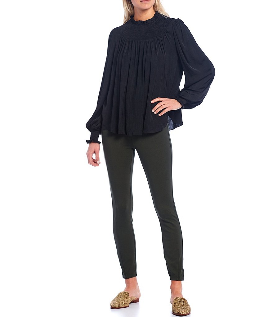 Gibson & Latimer High Rise Seamed Front Pull-On Ponte Leggings