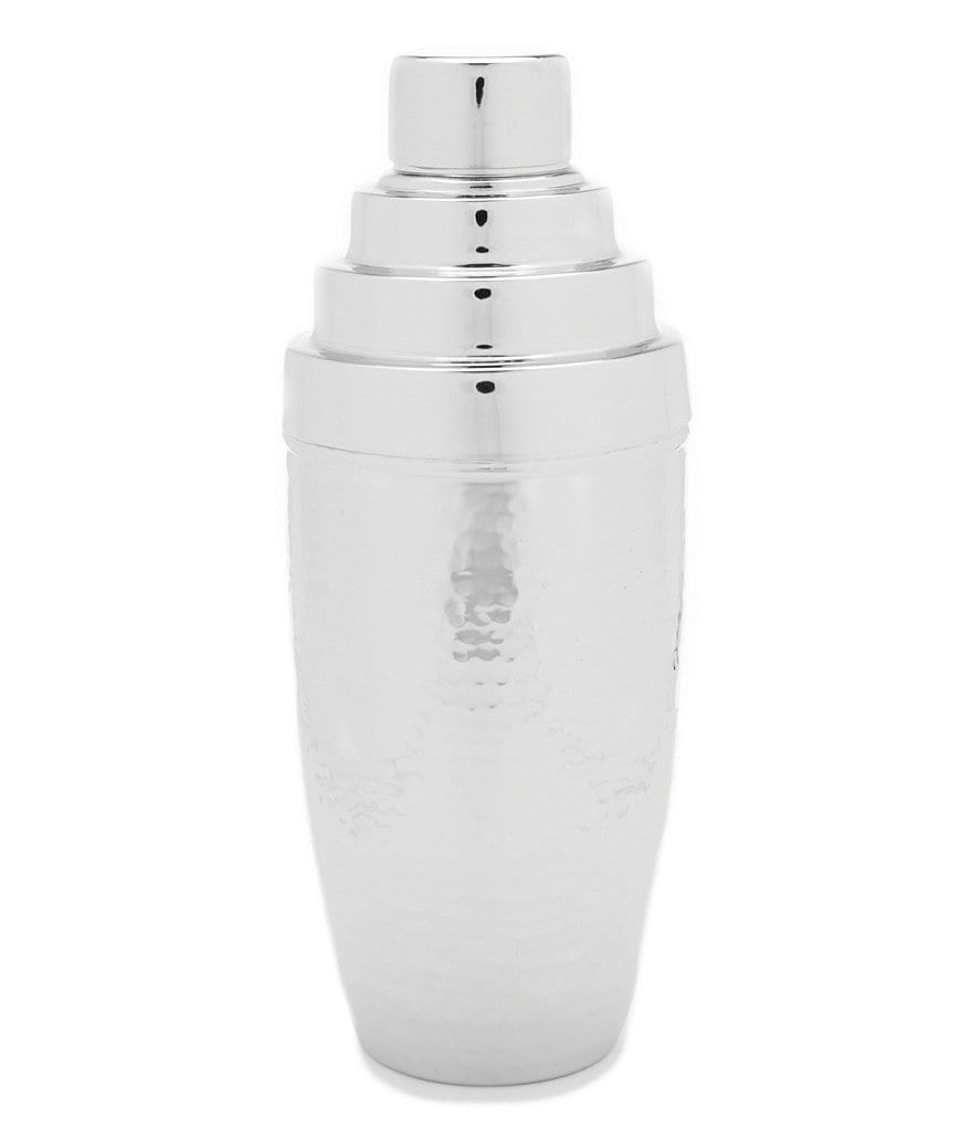 Southern Living Modern Stainless Steel Hammered Cocktail Shaker