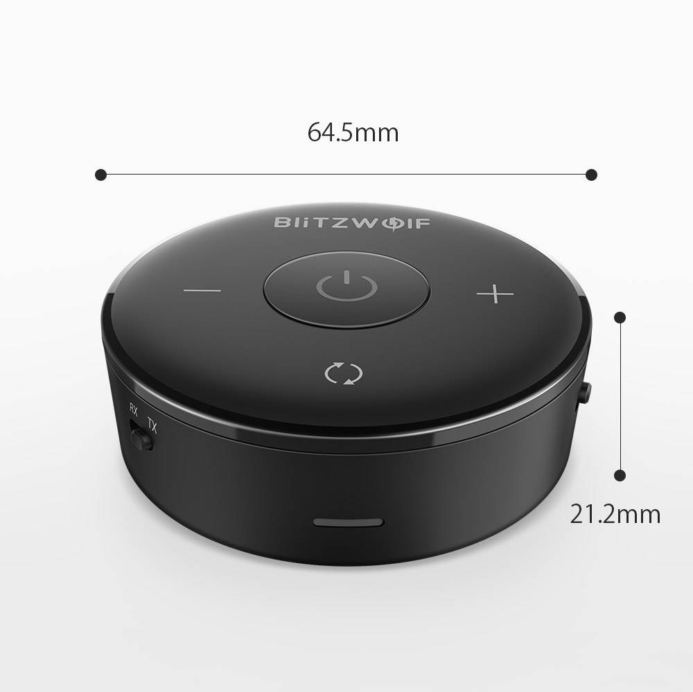 BlitzWolf&reg; BW-BR3 bluetooth V4.1 Music Receiver Transmitter 3.5mm AUX 2 in 1 Adapter