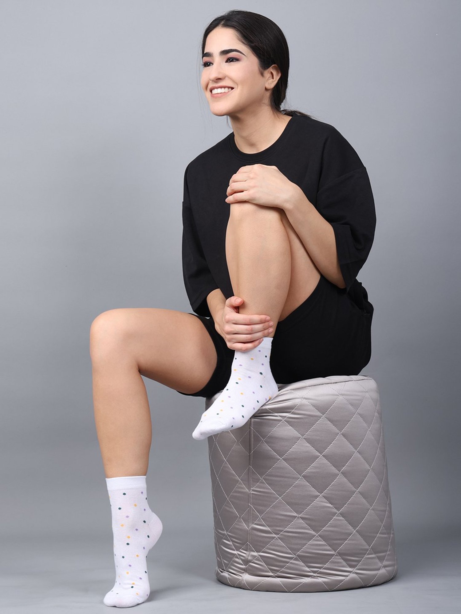 Dollar Multicolor Cotton Printed Socks (Pack Of 5)