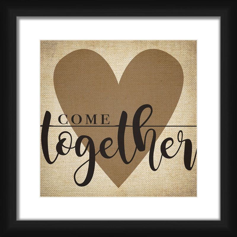 18" x 18" Matted to 2" Vintage Picture Framed Black - PTM Images