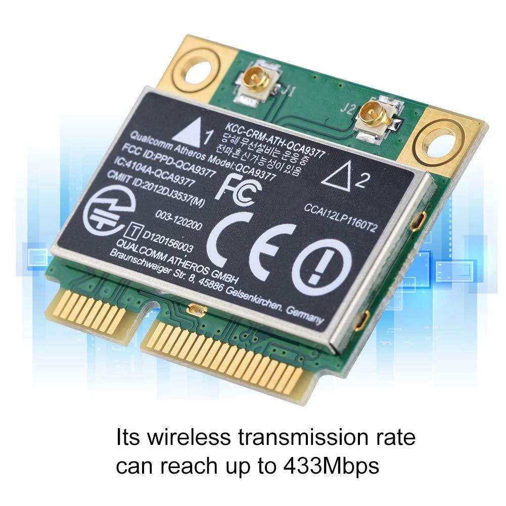 Zerone PCI-E Network Adapter Card, WiFi Card Dual Band 2.4G/5Ghz Network Card 433Mbps WiFi Mini PCI-E Wireless Card
