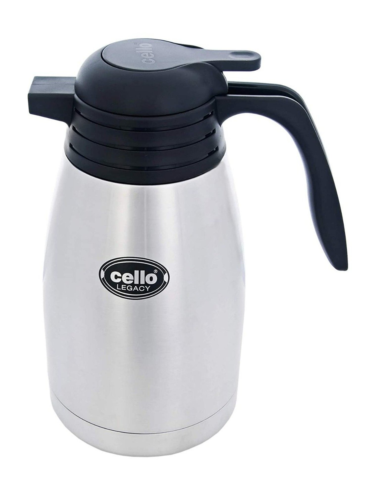 Cello Legacy Black Stainless Steel Flask (1.5L)
