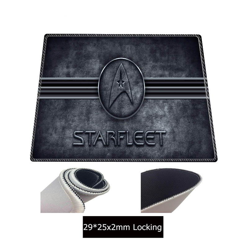 90X40CM Extra Large Mouse Pad Star Trek Logo Gaming Mousepad Anti-slip Natural Rubber Gaming Mouse Mat with Lock Edge
