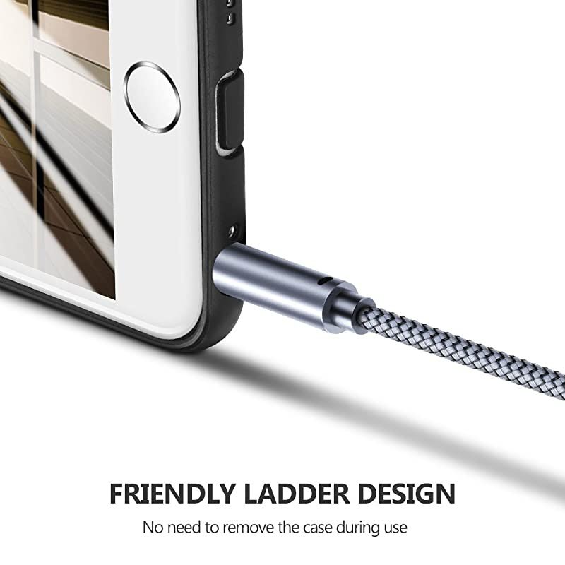 AUX Cable 4ft2 Pack Copper Shell HiFi Sound 35mm Auxiliary Audio Cable Nylon Braided Aux Cord Compatible CarHome StereosSpeakerHeadphonesSonyEcho DotBeats Grey