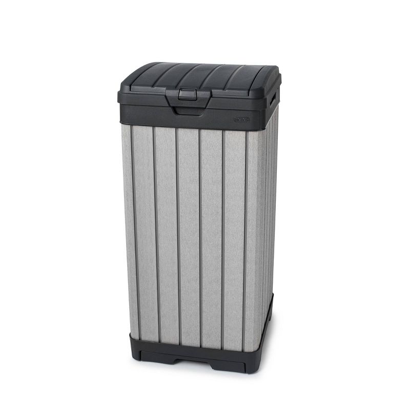 39gal Rockford Outdoor Resin Trashcan Gray - Keter
