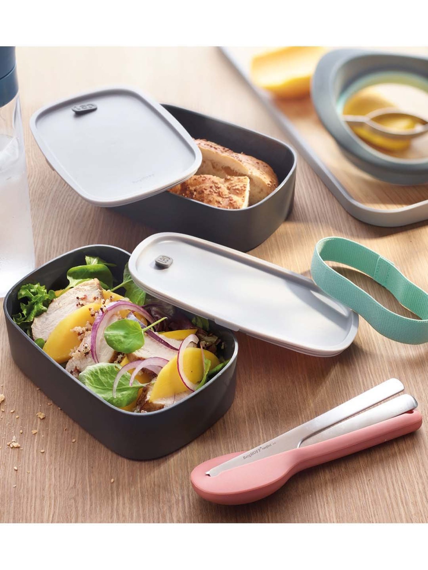 Milton Red Stainless Steel Small Tiffin Box - Set of 2