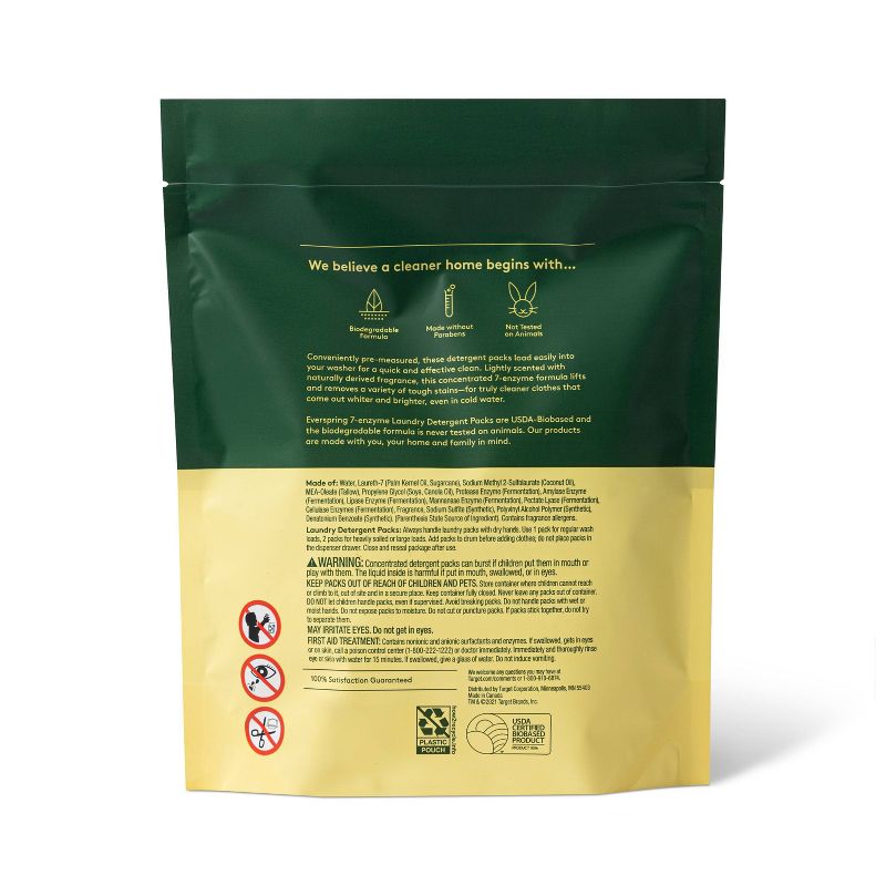 Monodose Laundry Detergent - Lemon & Mint - 45ct - Everspring™