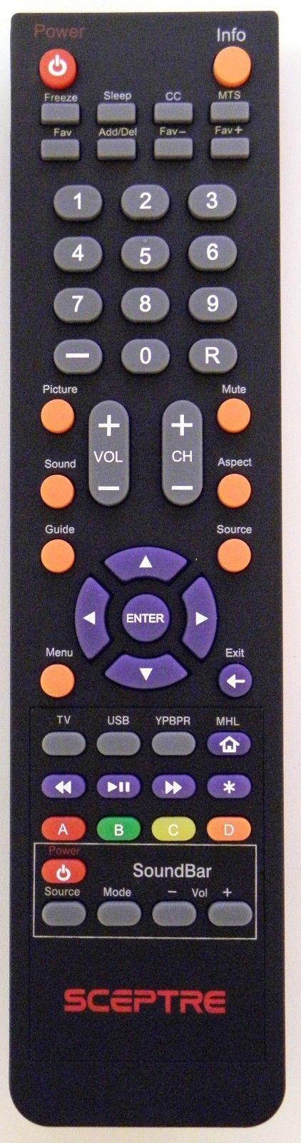 SCEPTRE 142022370010C LED HDTV Remote Control -  Original 142022370010C