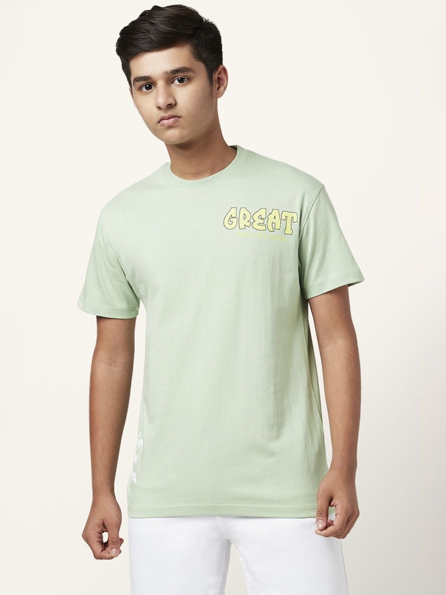 Coolsters by Pantaloons Kids Green Cotton Printed T-Shirt