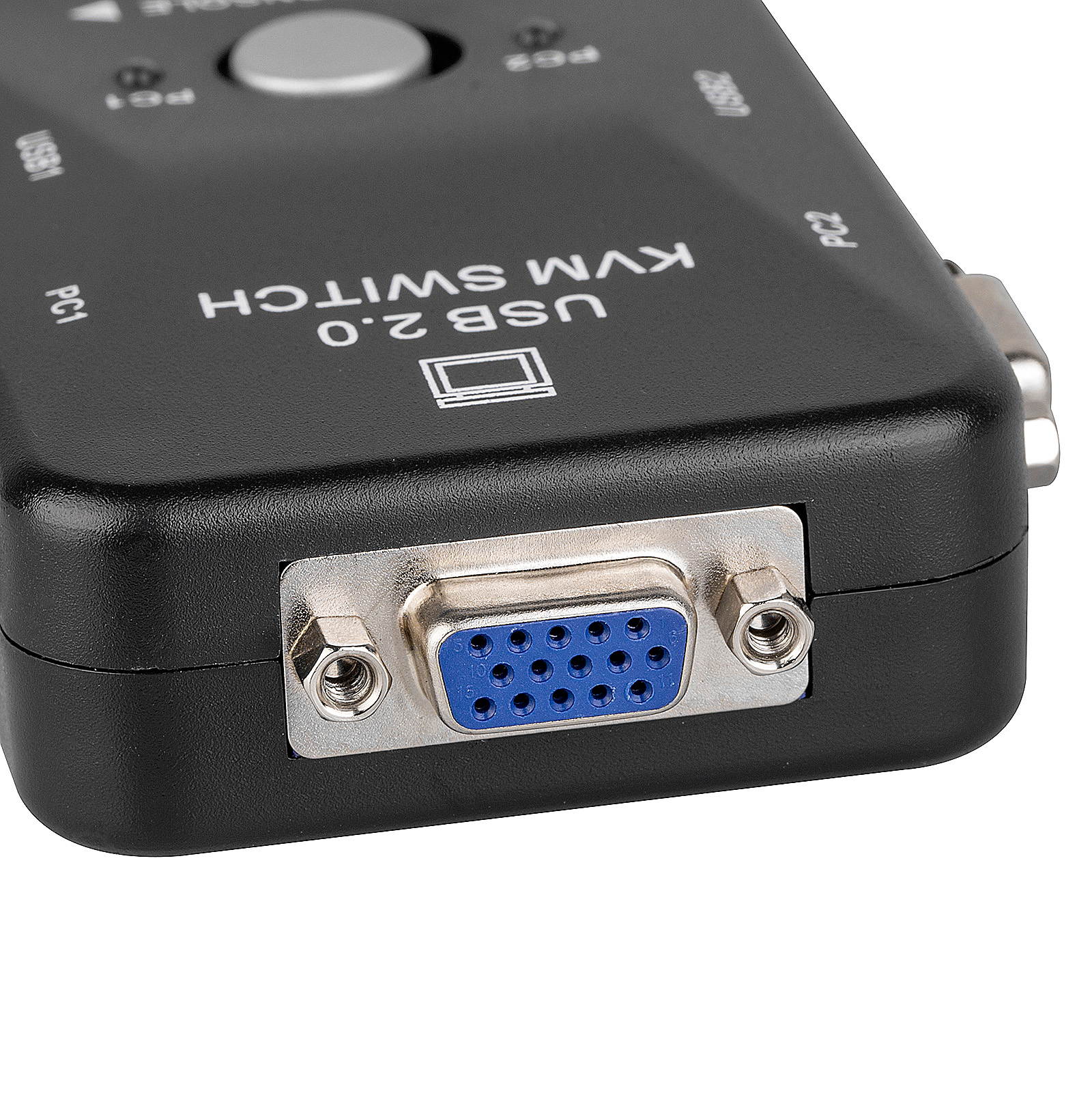 2 Port KVM Switch Box VGA USB Combo Cable