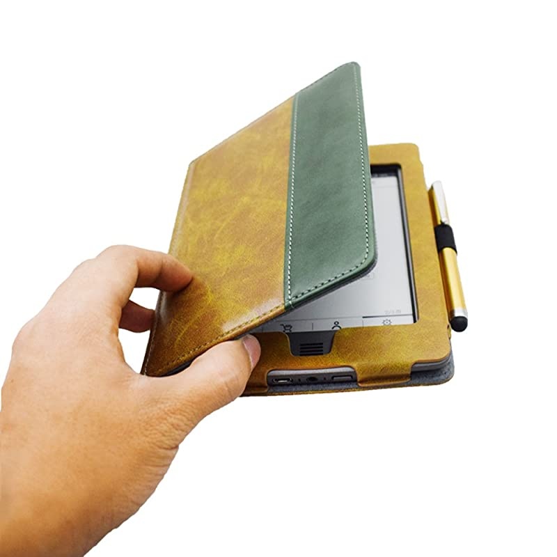 Cover for Kindle Touch 2012 Old Model case Folio Soft Cover for D01200 Kindle Touch ebook Reader Book case Pouch Bag Sleeve Brown