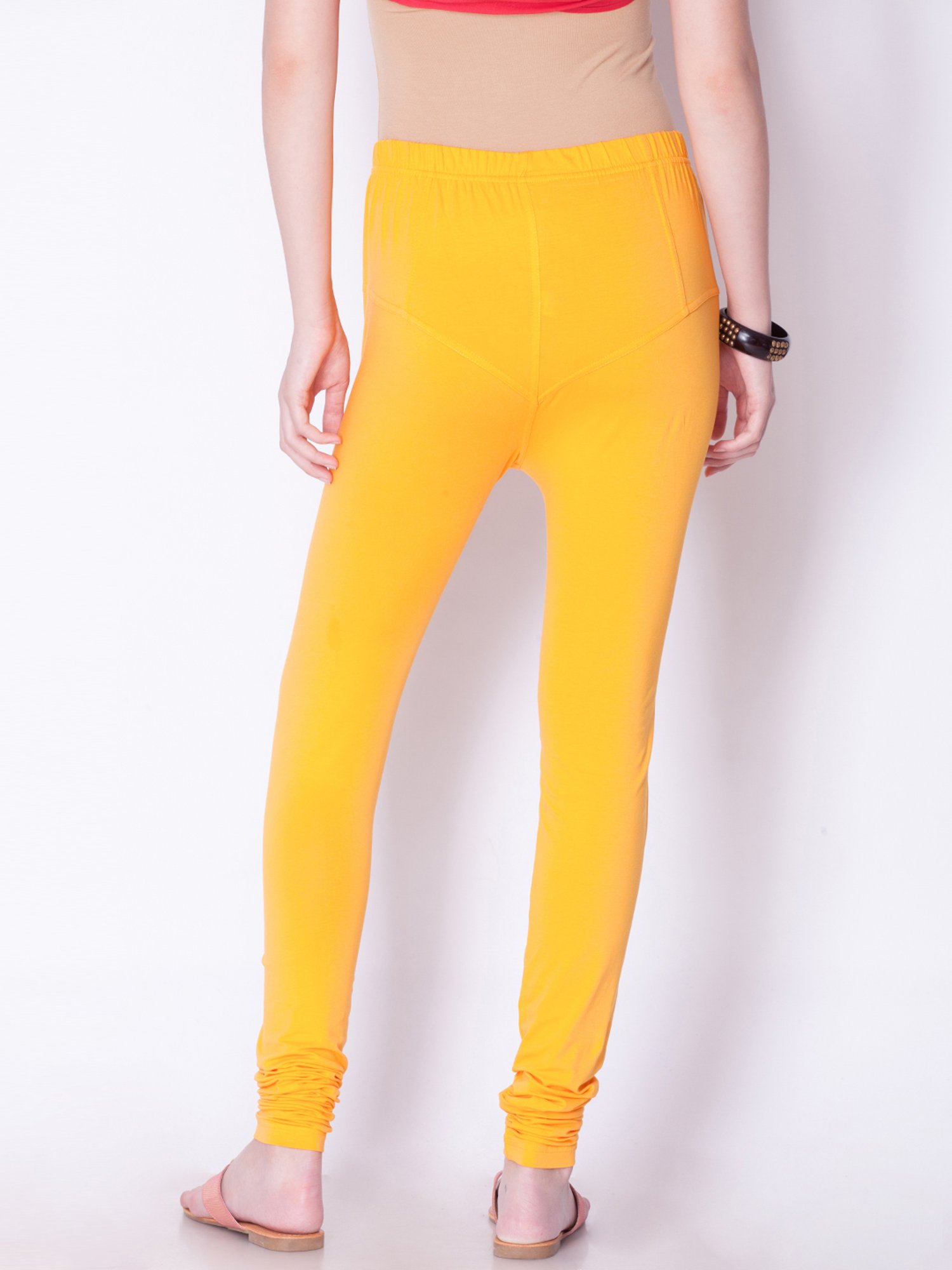Dollar Missy Yellow Cotton Leggings