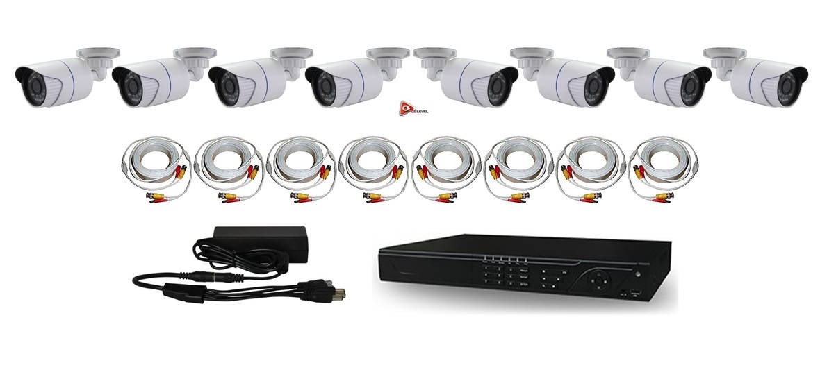 Acelevel 16 Channel HD AHD DVR Kit with 2TB and 8 x 720P Bullet Cameras