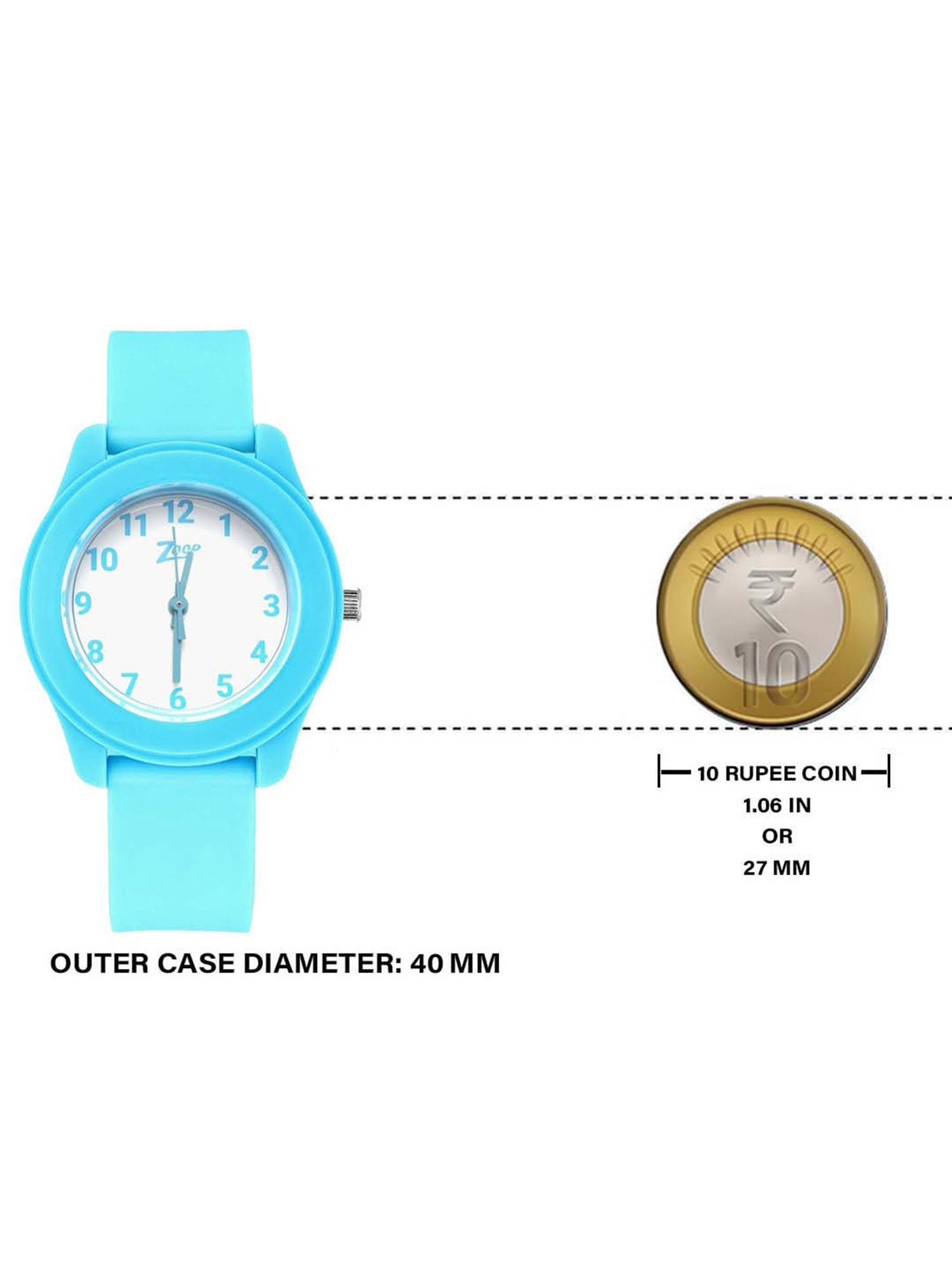 Zoop NS26019PP14W Unisex Analog Watch