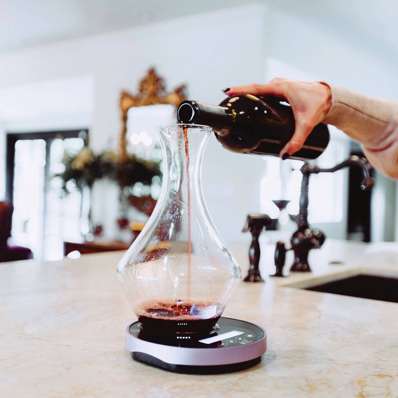 WAKE UP WINE Pro / 750ml Glass Decanter and Electronic Decanting Base