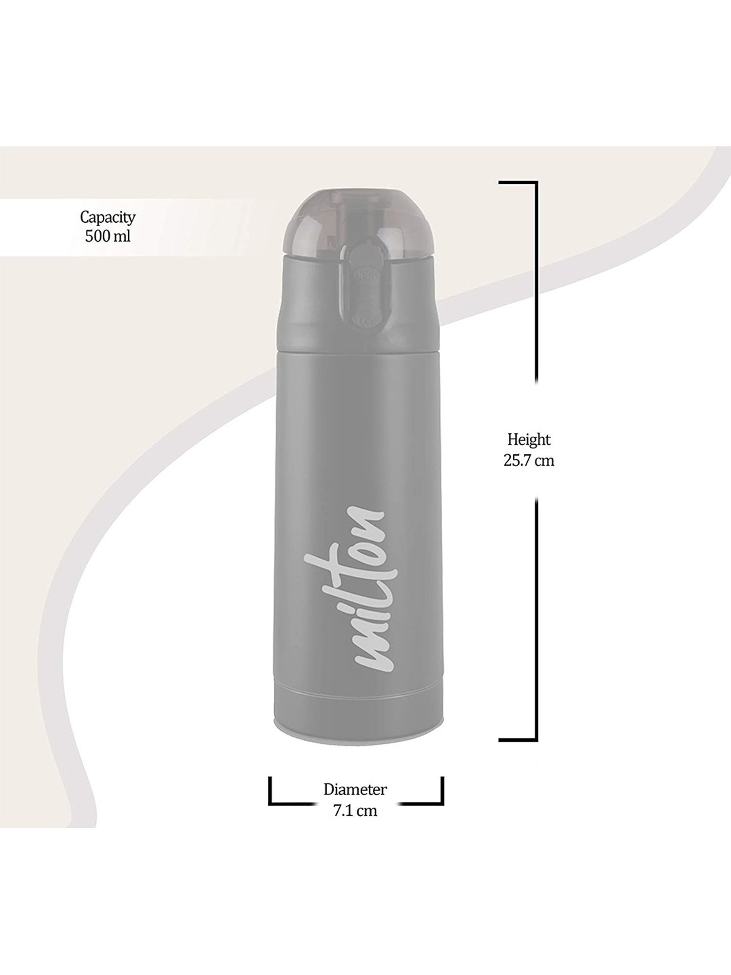 Milton Red Thermosteel Hot & Cold Vacuum Insulated Water Bottle - 500 ml