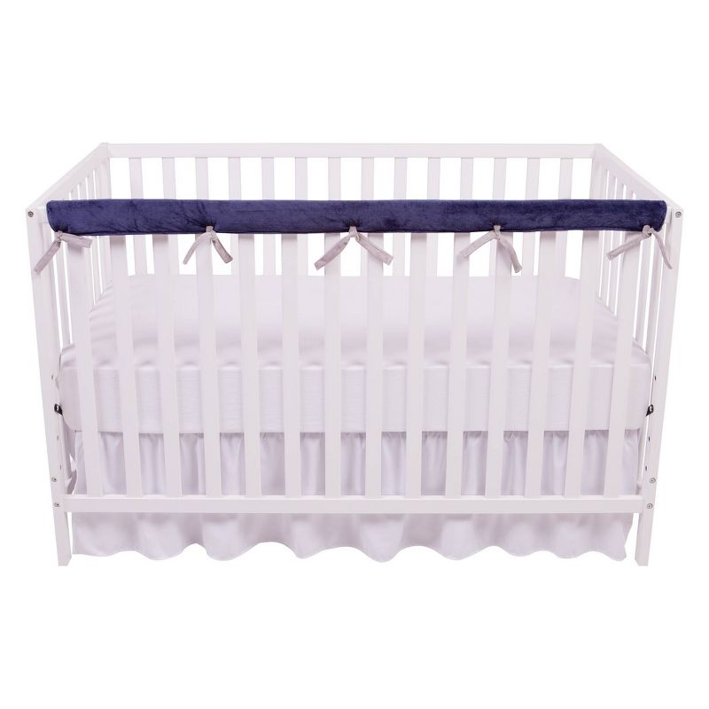 Trend Lab Short Gray Fleece Narrow Crib Rail Cover
