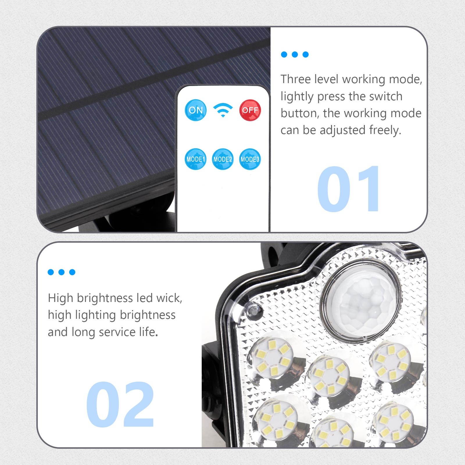 1Pc Waterproof Intelligence Wall Light Wall Light Wall Lamp Solar Light for Home Street Yard